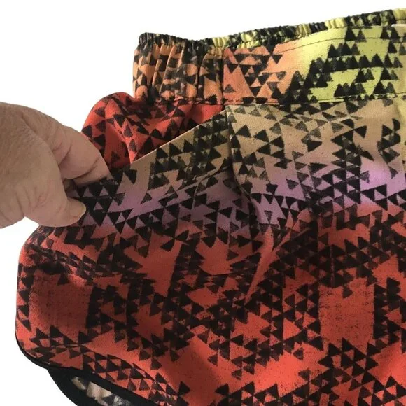 Silence + Noise Womens Shorts Size Small Colorful Geometric Athletic Gym Running - Picture 4 of 11
